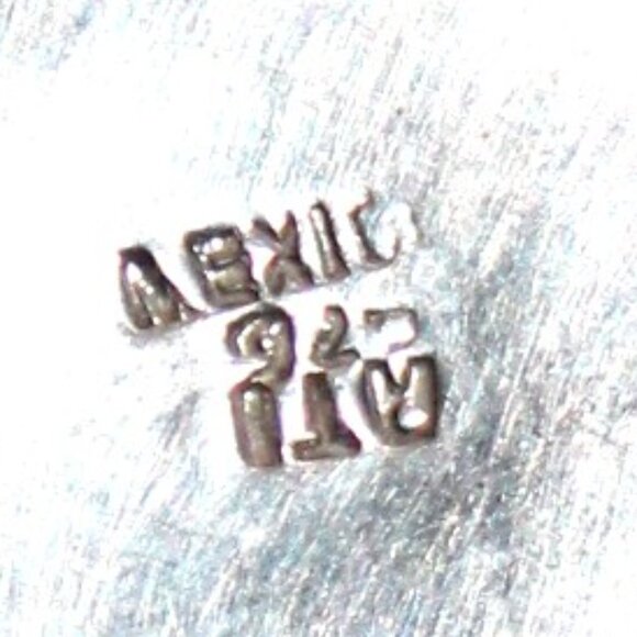 Vintage ATI Sterling Silver Faux Jasper Slider Pendant - Picture 4 of 5